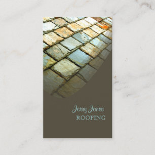 Roofing, Slate Roof, Photo Business Card