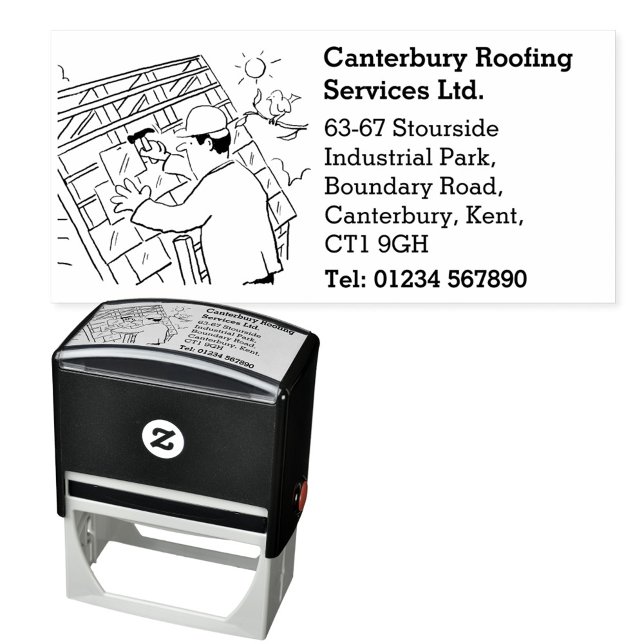 Roofing & Slating Services Business Self-inking Stamp (Creator Uploaded)