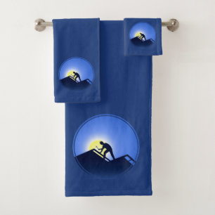 Roofing Worker Bath Towel Set