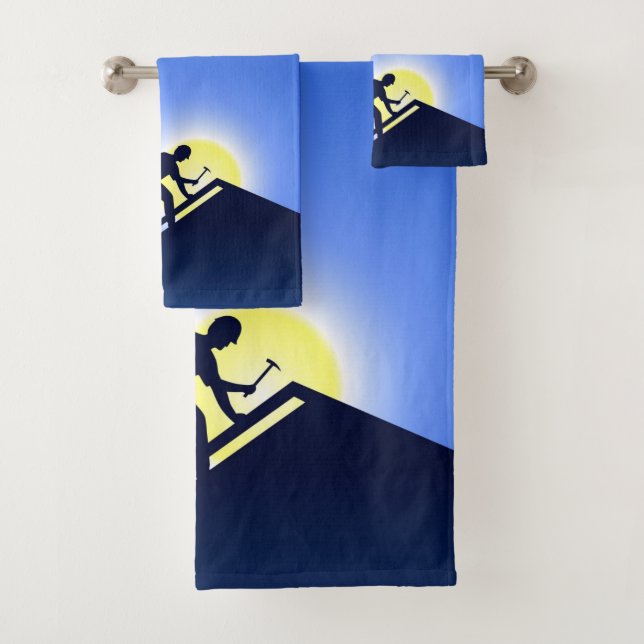 Roofing Worker Bath Towel Set (Insitu)