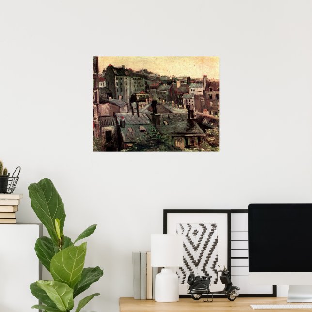 Roofs and Backs of Houses by Vincent van Gogh Poster (Home Office)