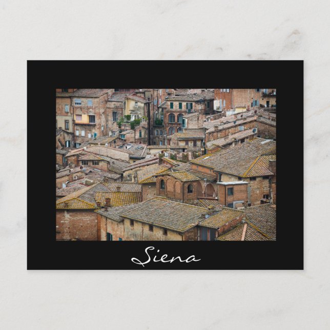 Roofs in Siena black border postcard (Front)