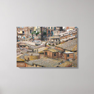 Roofs in Siena canvas print