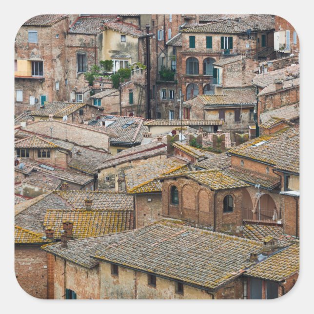 Roofs in Siena photo sticker (Front)