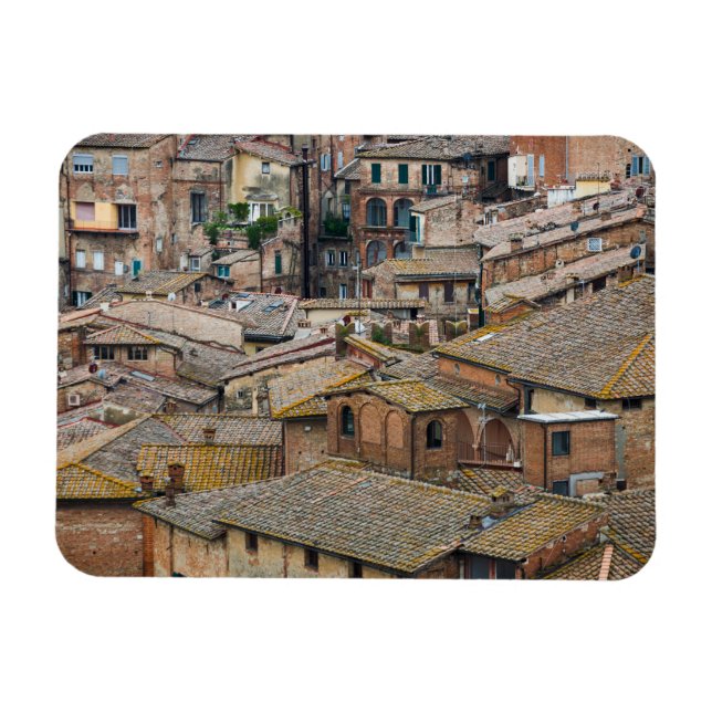 Roofs in Siena rectangular photo magnet (Horizontal)
