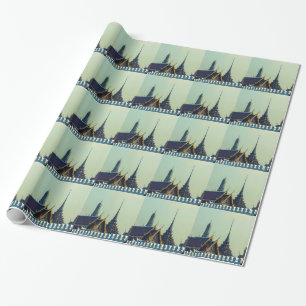 Roofs of the Grand Palace in Bangkok Thailand Wrapping Paper