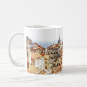 Roofscape of Dubrovnik in Croatia, travel Coffee Mug