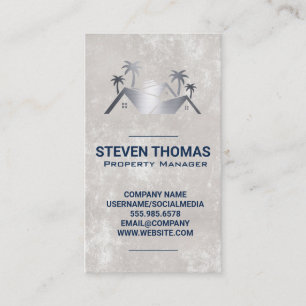 Rooftop and Trees   Real Estate Business Card