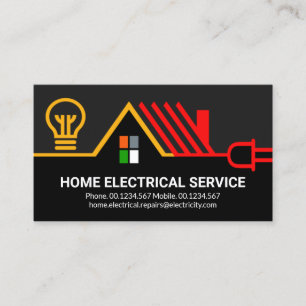 Rooftop Electrical Wiring Circuit Business Card