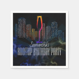Rooftop Lounge Nightlife Outing Sky Bar Birthday Napkin