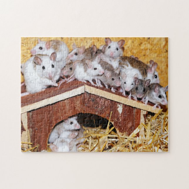 Rooftop Mice Jigsaw Puzzle (Horizontal)