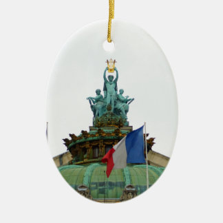 Rooftop of the Opera Garnier in Paris, France Ceramic Tree Decoration
