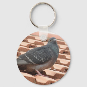 Rooftop Pigeon Keychain