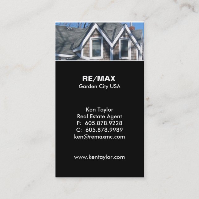 Rooftop Real Estate Business Card Sky (Front)