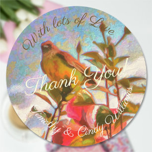Rooftop Social Visitor Thank you 2338 Classic Round Sticker