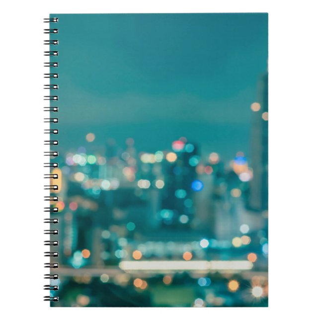 Rooftop view cityscape business building landscape notebook (Front)