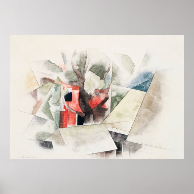 Rooftops and Fantasy by Charles Demuth Poster (Front)