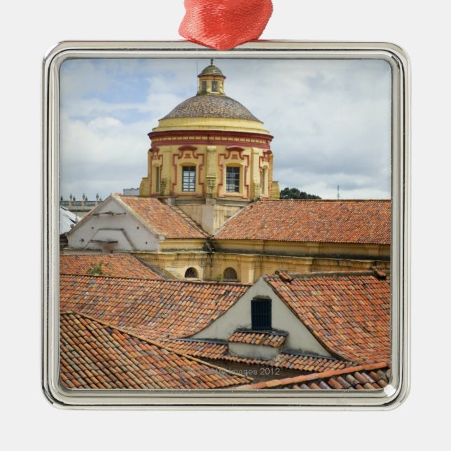 Rooftops in Bogota Metal Tree Decoration (Front)