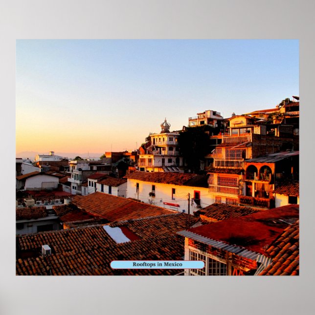 Rooftops in Mexico Poster (Front)