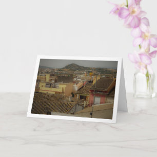 Rooftops of Benisanó Town, Valencia, Spain Card