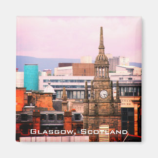 Rooftops of Glasgow, Scotland, fridge magnet