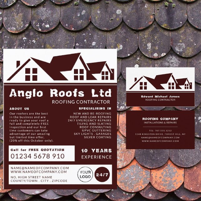 Rooftops, Roofer, Roofing Contractor Advertising Flyer (Creator Uploaded)