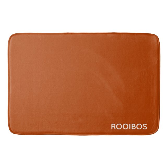 Rooibos red brown colour name bath mat (Front)