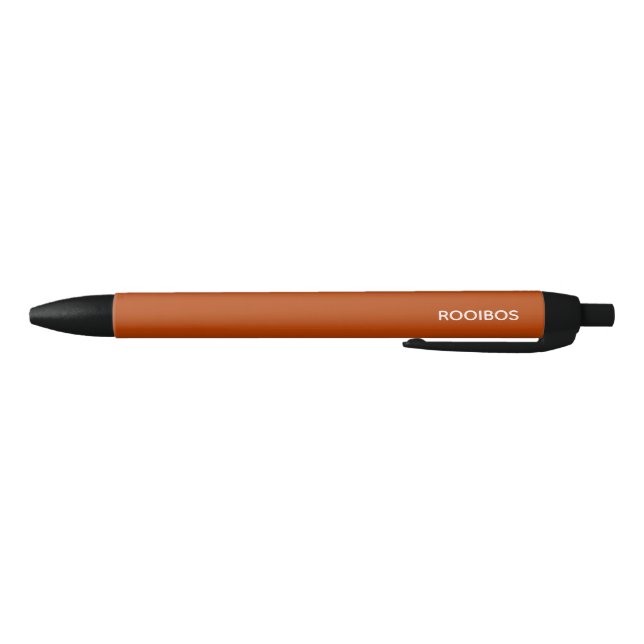Rooibos red brown colour name black ink pen (Bottom)