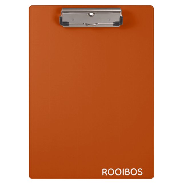 Rooibos red brown colour name clipboard (Front)
