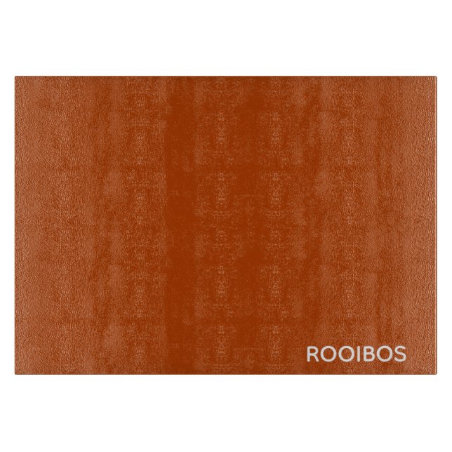 Rooibos red brown colour name cutting board (Front)
