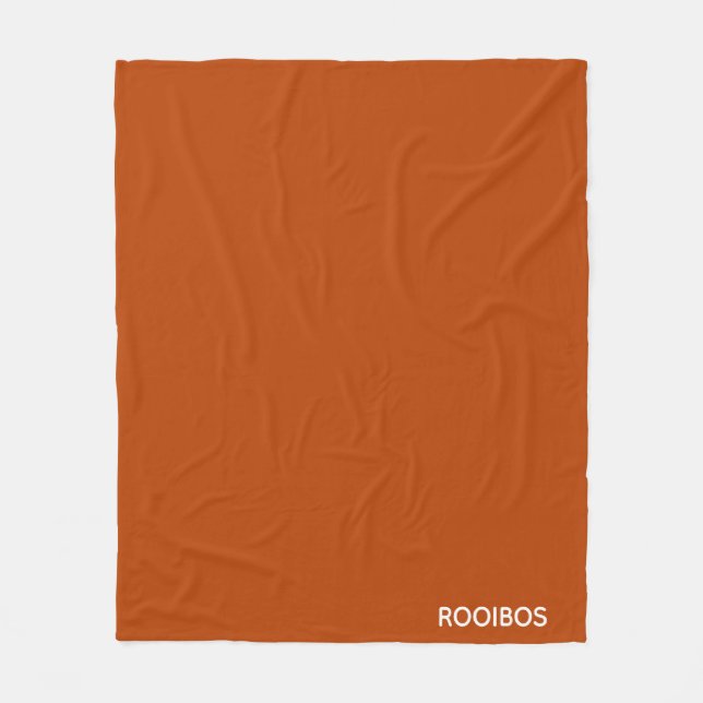 Rooibos red brown colour name fleece blanket (Front)