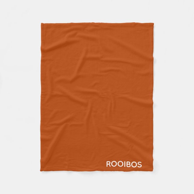 Rooibos red brown colour name fleece blanket (Front)