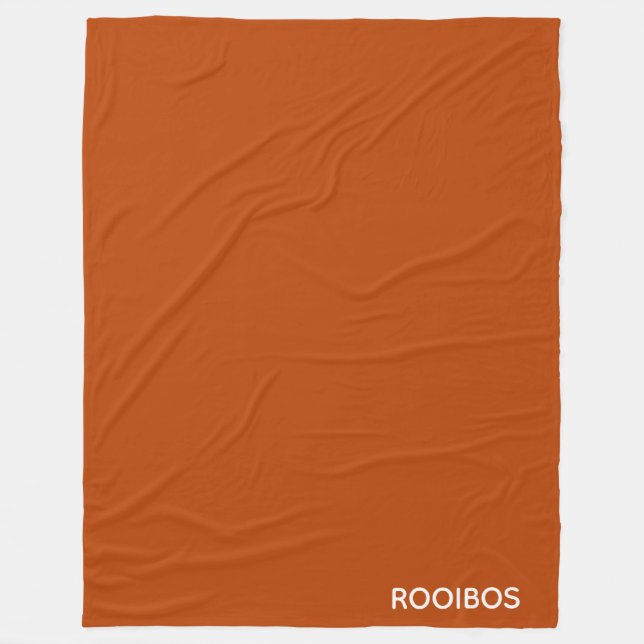 Rooibos red brown colour name fleece blanket (Front)