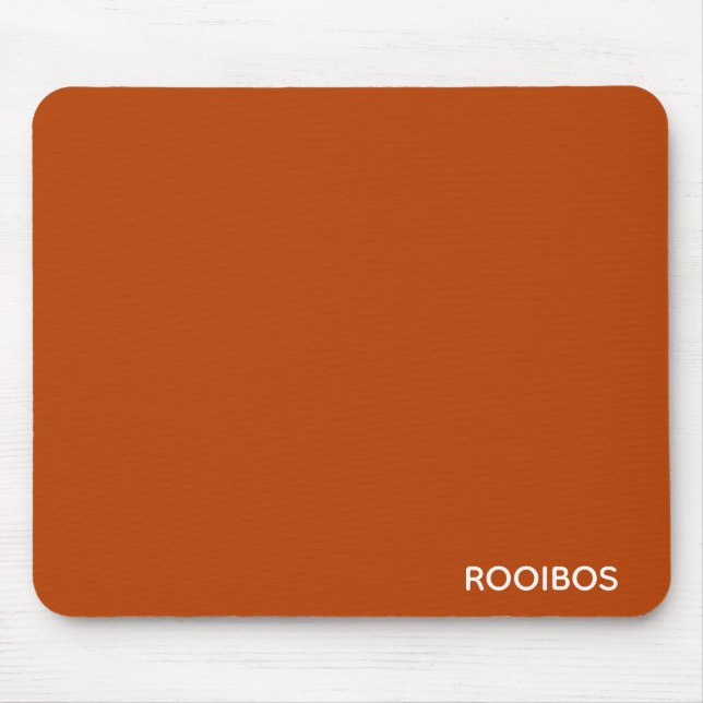 Rooibos red brown colour name mouse mat (Front)