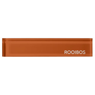 Rooibos red brown colour name nameplate