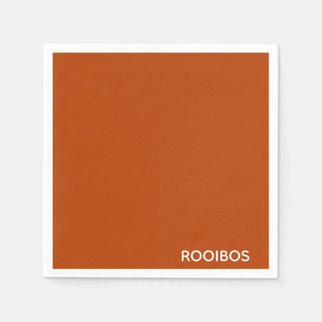 Rooibos red brown colour name napkin (Front)