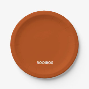 Rooibos red brown colour name paper plate