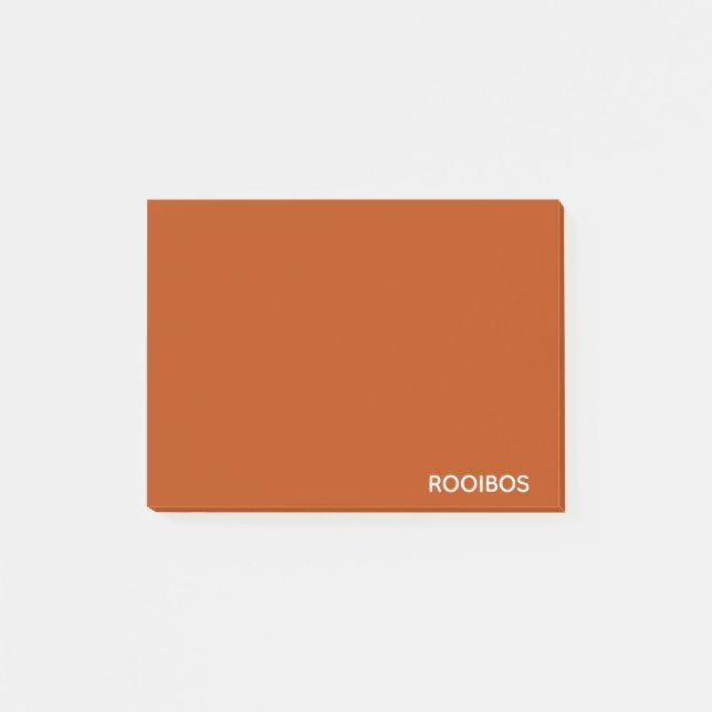 Rooibos red brown colour name post-it notes (Front)