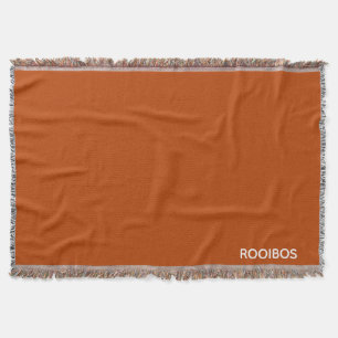 Rooibos red brown colour name throw blanket