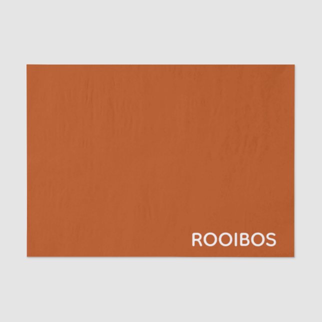 Rooibos red brown colour name tissue paper (Front)