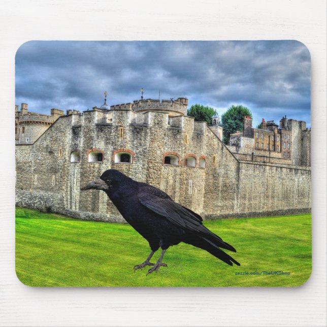 Rook and the Tower of London, England Mouse Mat (Front)