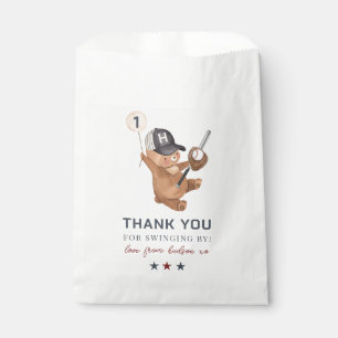 Rookie 1st Birthday Bear - Thank You Favour Bags