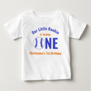 Rookie Baseball 1st Birthday Baby T-Shirt