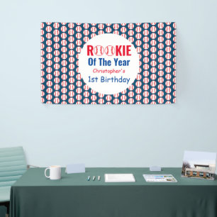 Rookie Baseball 1st Birthday Banner