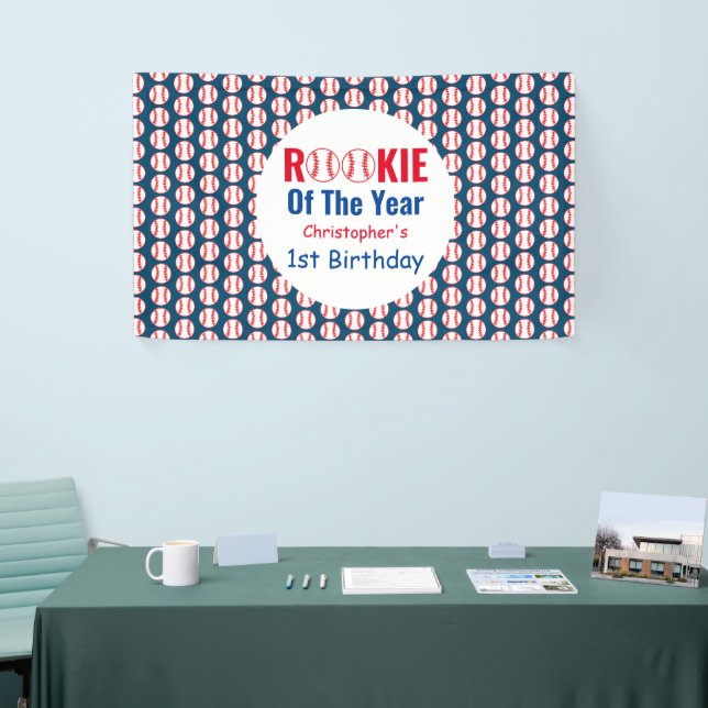 Rookie Baseball 1st Birthday Banner (Tradeshow)