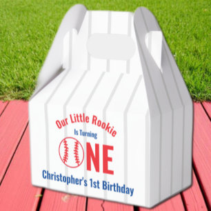 Rookie Baseball 1st Birthday Favour Box