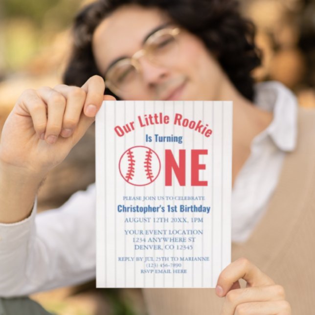 Rookie Baseball 1st Birthday Invitation (Creator Uploaded)