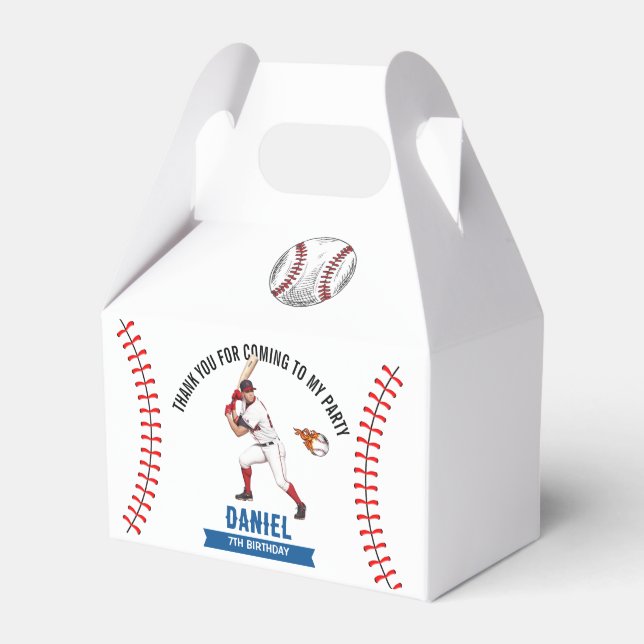 Rookie Baseball Birthday Party Favour Box (Front Side)