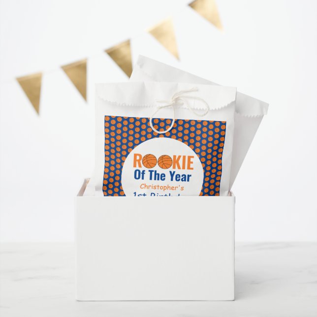 Rookie Basketball 1st Birthday Favour Bags (Party)