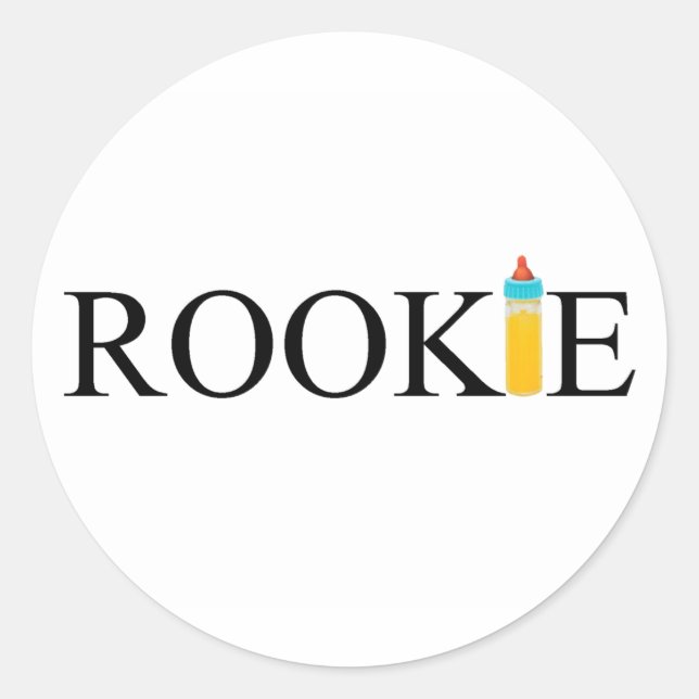Rookie (Bottle) Classic Round Sticker (Front)